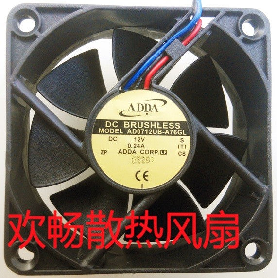 ADDA AD0712UB-A76GL 12V 0.24A 3wires Cooling Fan ADDA AD0712UB-A76GL 12V 0.24A 3wires Cooling Fan
